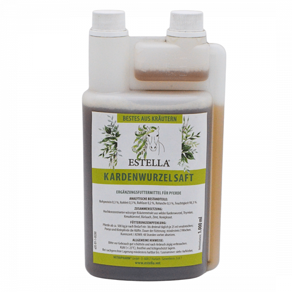 Kardenwurzelsaft für Pferde
