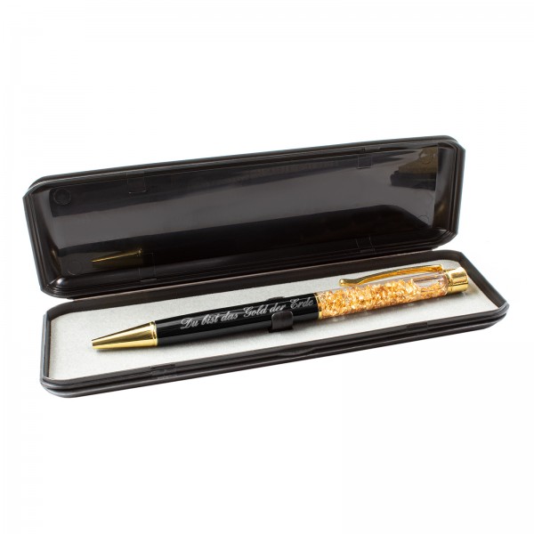 Kugelschreiber mit Goldblättchen