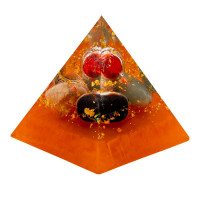 Yamsaro Organ-Pyramide | Haare | Onyx, Moosachat, Citrin, Aventurin, Botswana Achat, Gold Yamsaro Organ-Pyramide | Haare | Onyx, Moosachat, Citrin, Aventurin, Botswana Achat, Gold