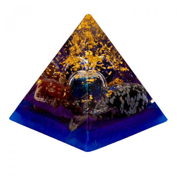 Yamsaro Organ-Pyramide | Zellbewusstsein | Feuerachat, Ametrin, Carneol, Schneeflockenobsidian, etc.