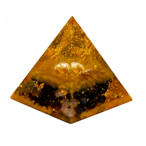 Yamsaro Organ-Pyramide | Blut | Gold, Peridot, Granat, Hämatit, Rosenquarz