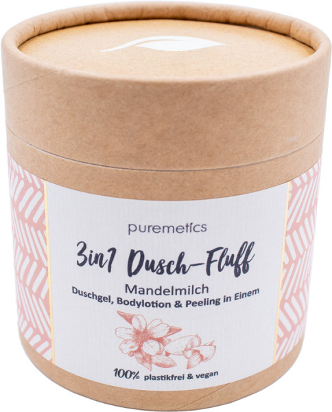 puremetics® | 3in1 Dusch-Fluff | Mandelmilch