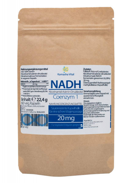 NADH | reduzierte Form | 20 mg | 60 Kapseln
