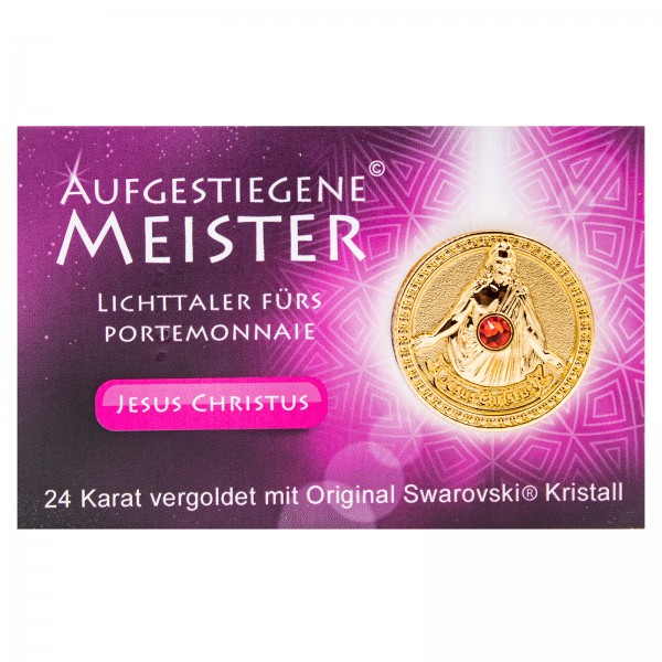 Meistertaler - Jesus / 24 Karat vergoldet mit orig. Swarovski Kristall