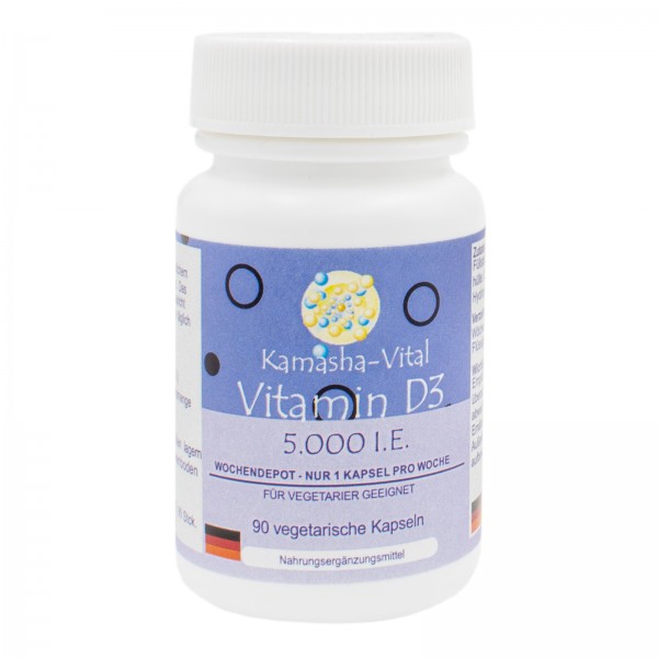 Vitamin D3, 90 Kapseln - 5000 i.E.