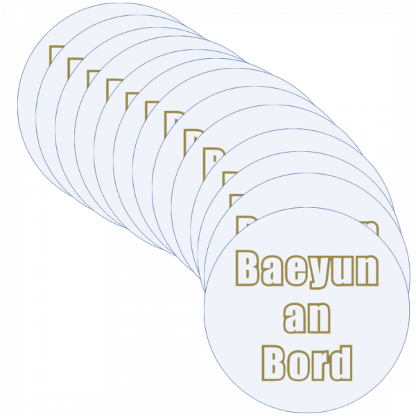 10 Stück + 2 GRATIS - SET Outdoor Aufkleber: "Baeyun an Bord"