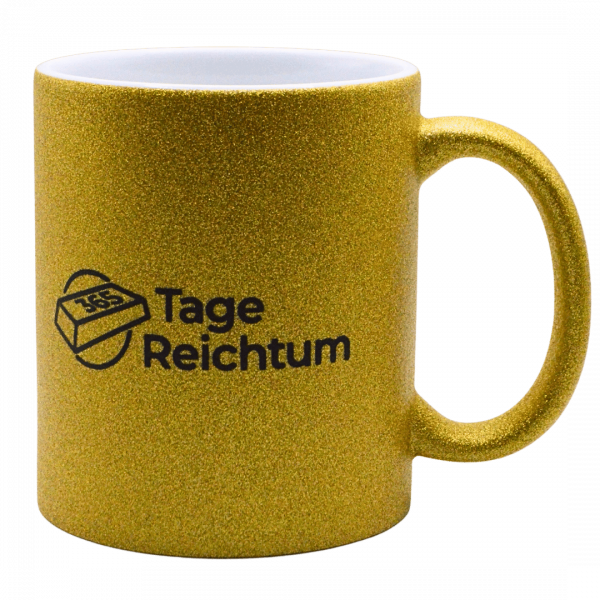 Glitzertasse | 365 Tage Reichtum | Gold