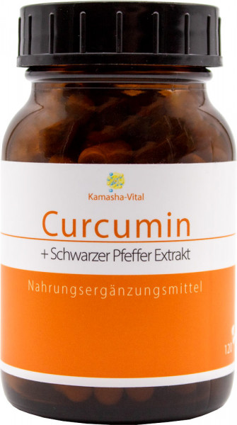 ANGEBOT | Curcumin + Schwarzer Pfeffer Extrakt | vegan | 120 Kapseln