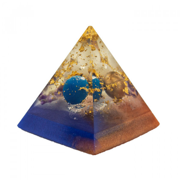 Yamsaro Organ-Pyramide | Die drei Keimblätter | Amethyst, Bergkristall, Silber