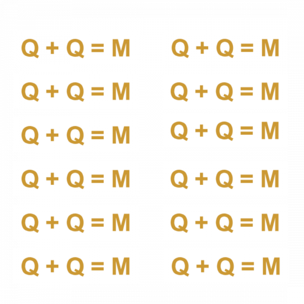 Q + Q = M Aufkleber-Set