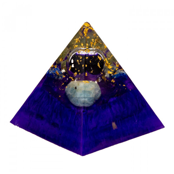 Yamsaro Organ-Pyramide | Thymusdrüse | Aquamarin, Lapislazuli, Peridot, Gold